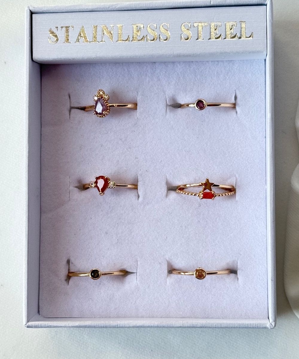 Pirinç 6'Lı  Ayarlamalı Yüzük