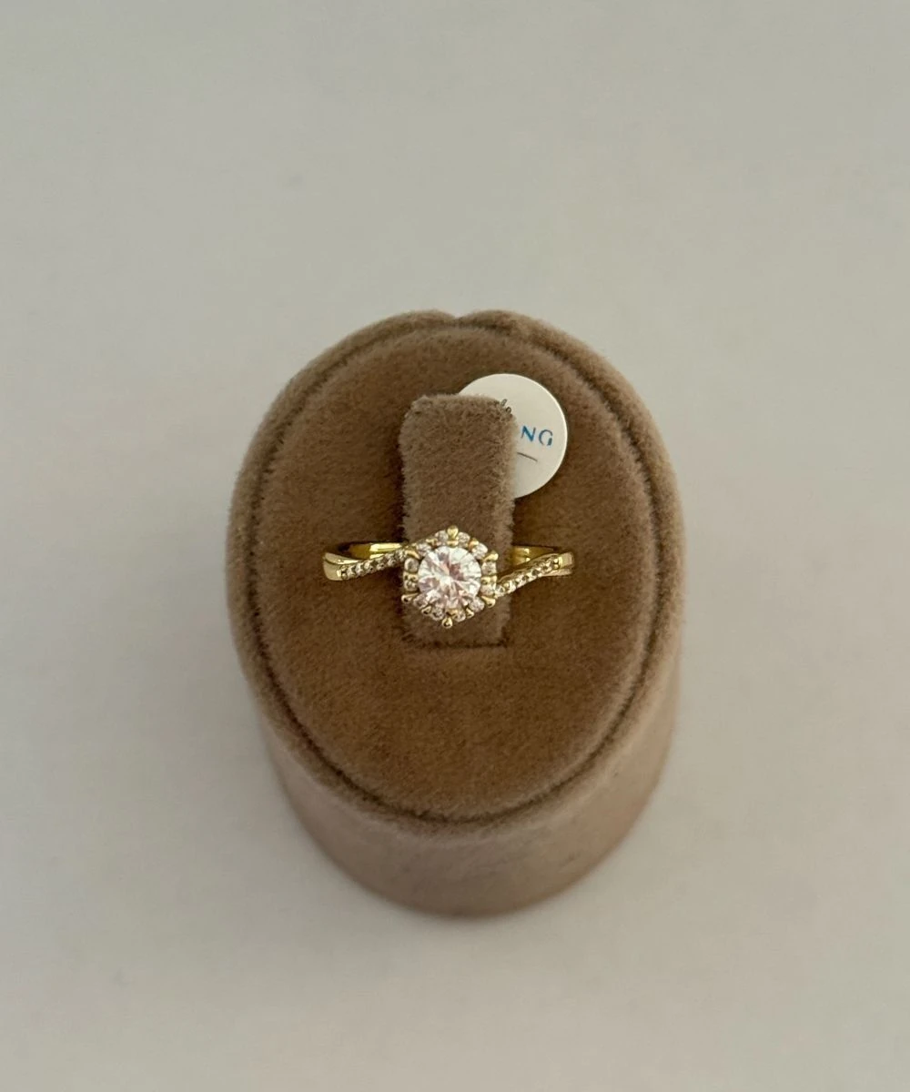 Xuping Sarmal Tek Taş Numaralı Yüzük