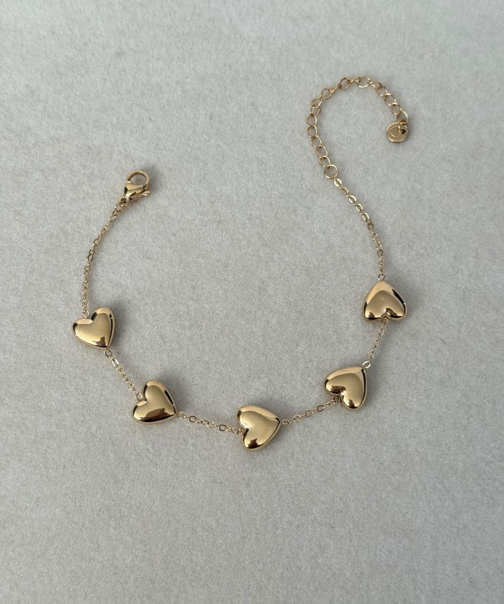 Çelik Minimal Çoklu Kalp Bileklik