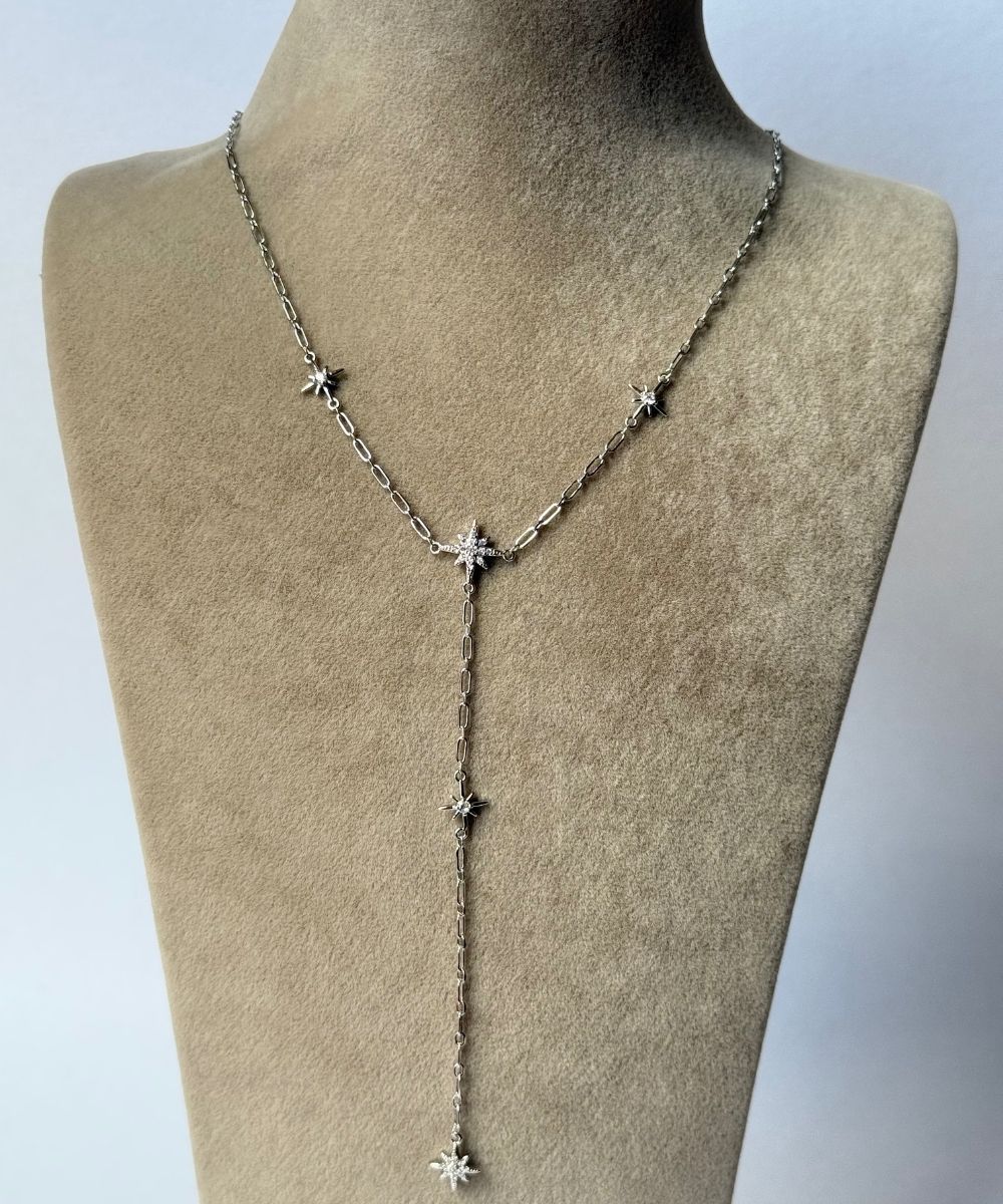 Vıp Kuzey Yıldızı Silver Y Kolye