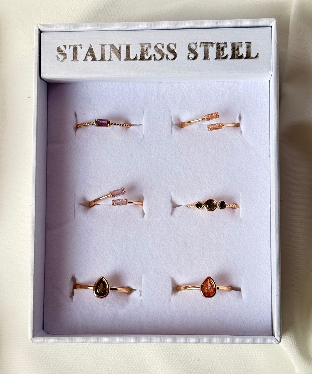 Pirinç 6'Lı  Ayarlamalı Yüzük