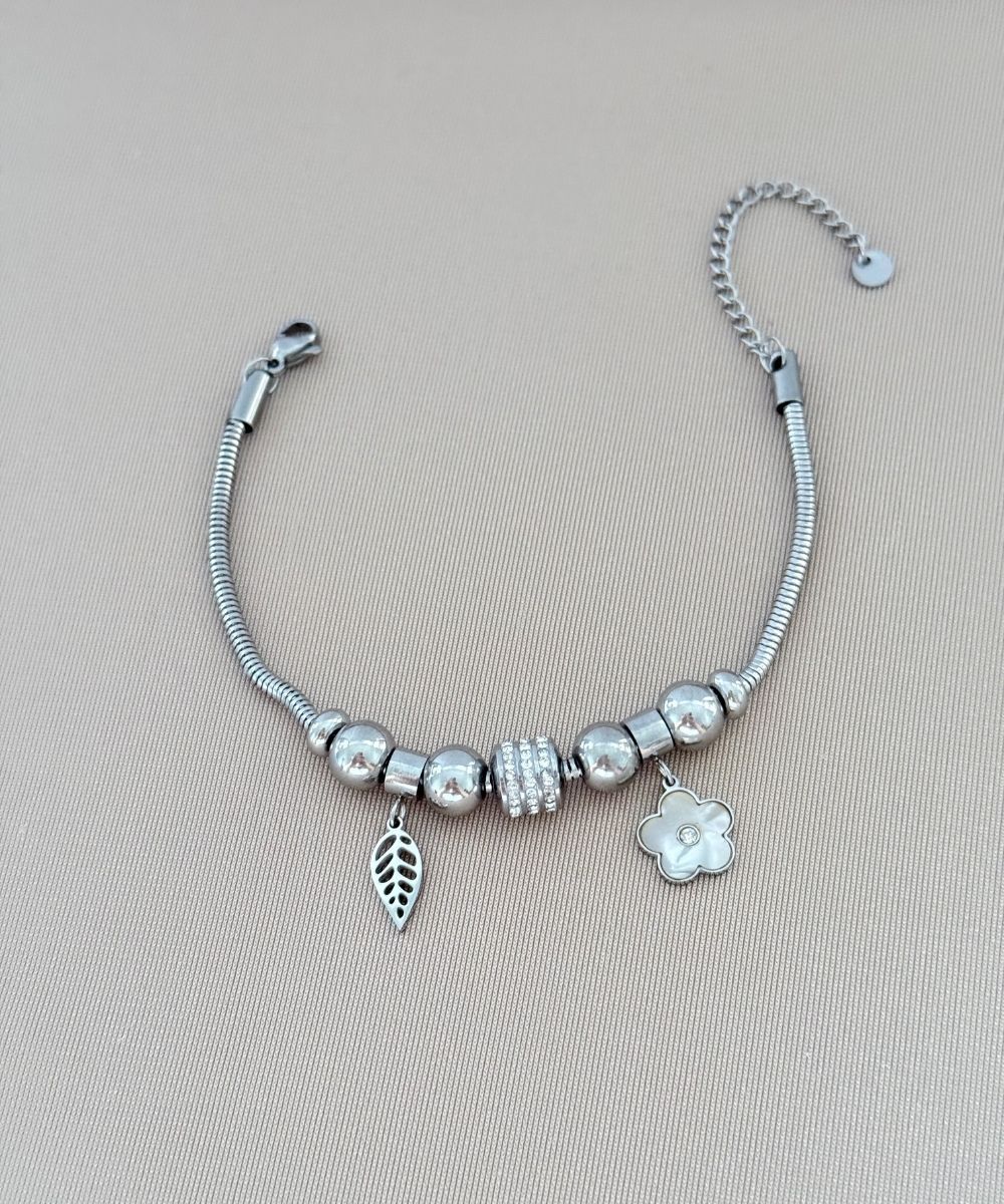 Çelik Pndr Papatya Yaprak Bileklik