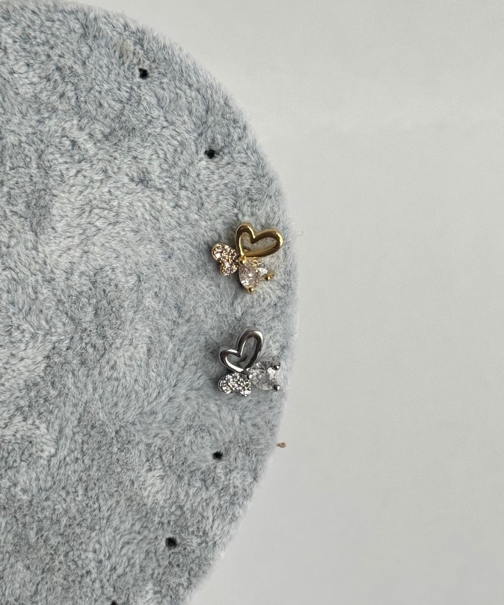 Çelik Kalp Tragus Piercing