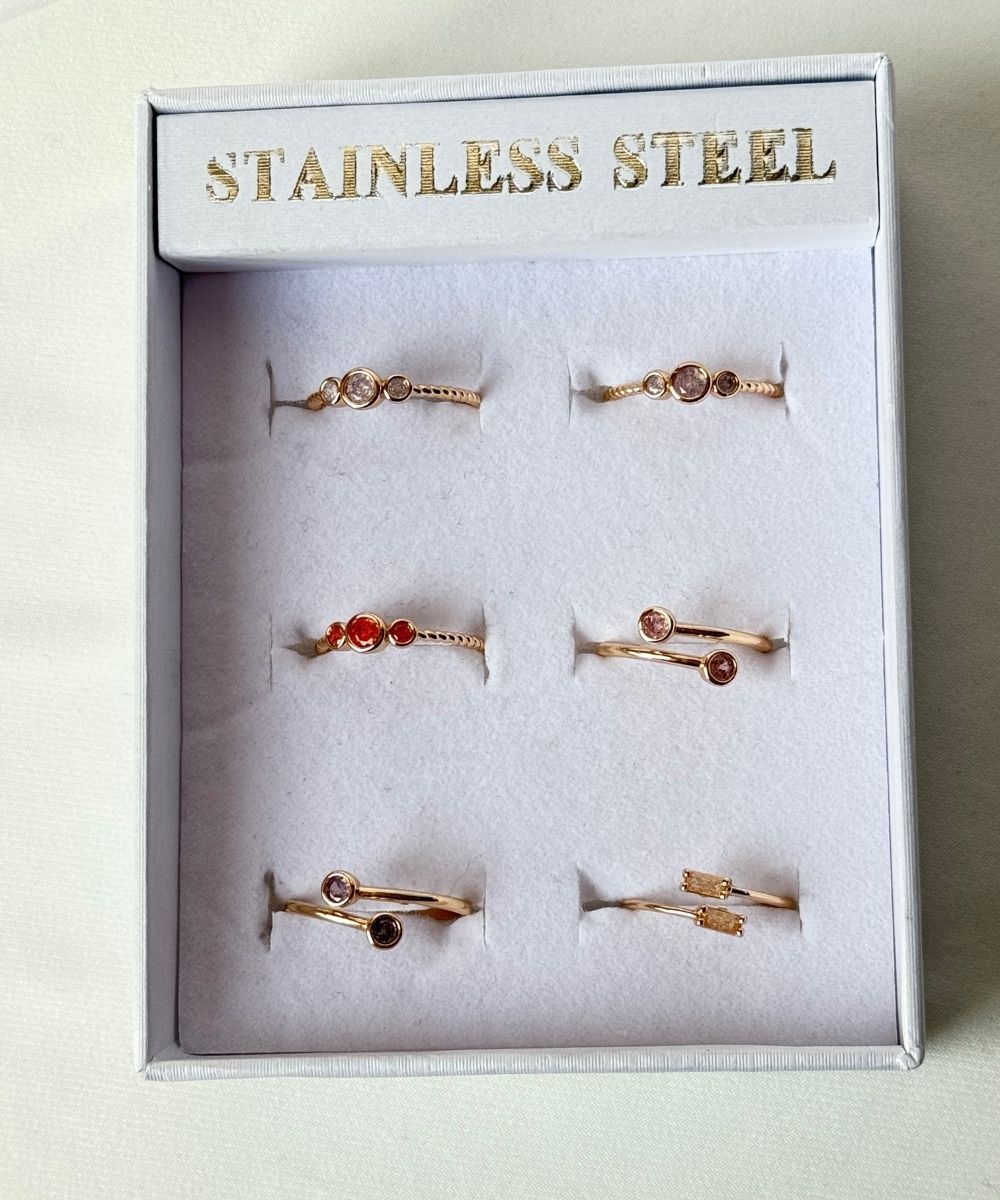 Pirinç 6'Lı  Ayarlamalı Yüzük