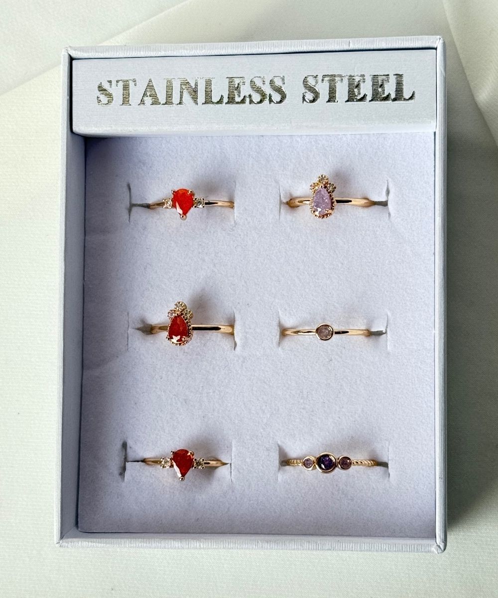 Pirinç 6'Lı  Ayarlamalı Yüzük