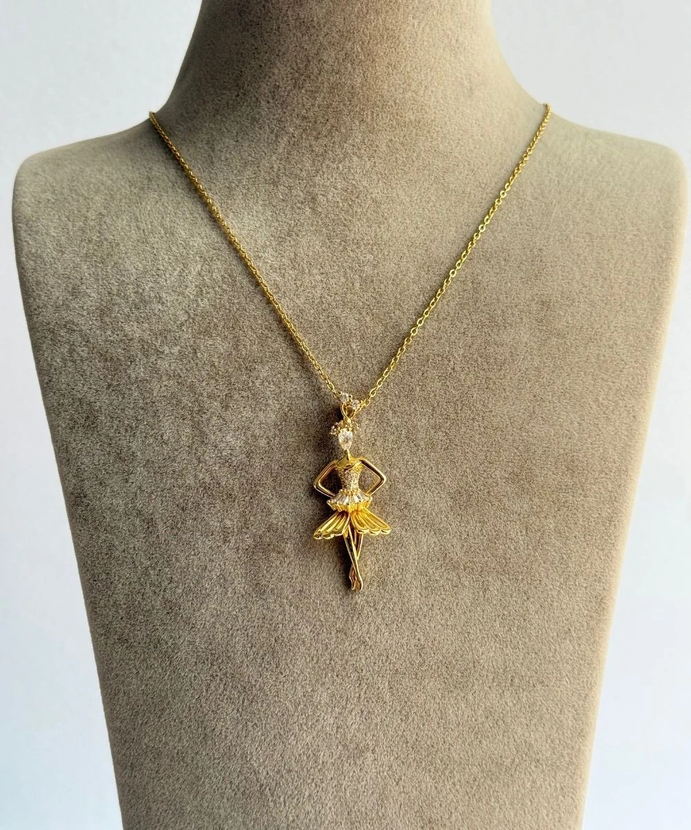 Çelik  Balerina Kolye