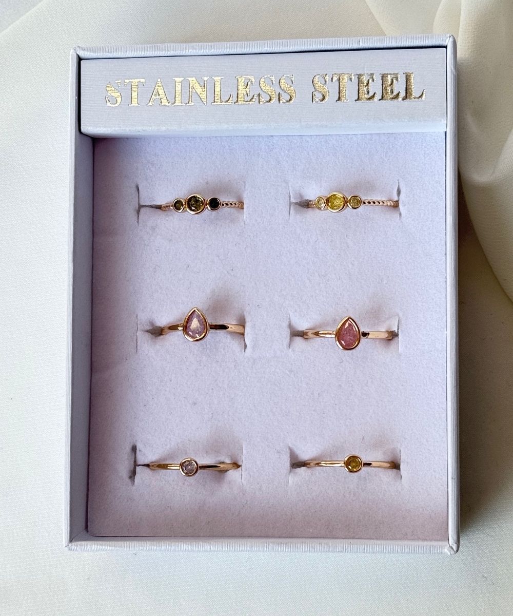 Pirinç 6'Lı  Ayarlamalı Yüzük