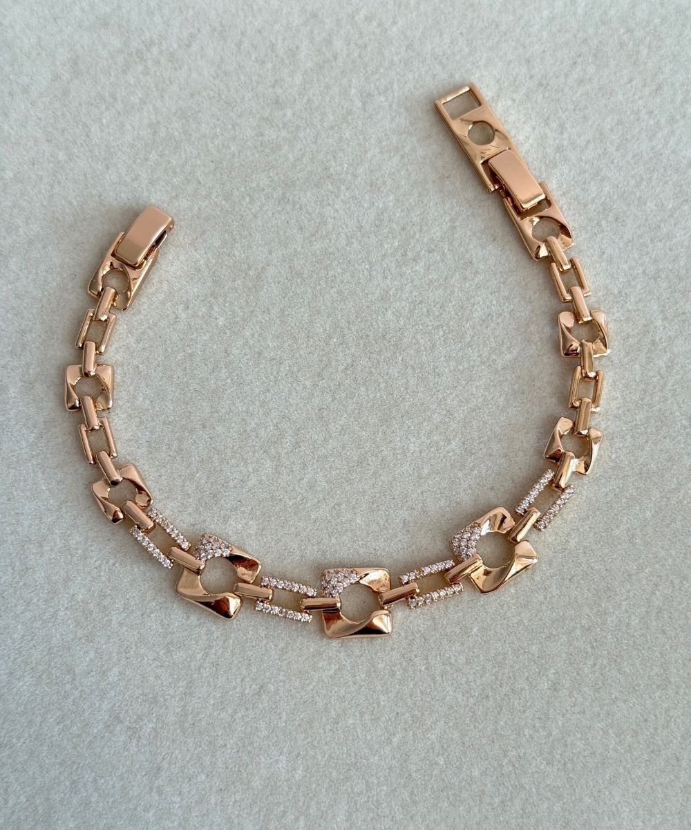 Xuping Kare Taşlı  Bileklik