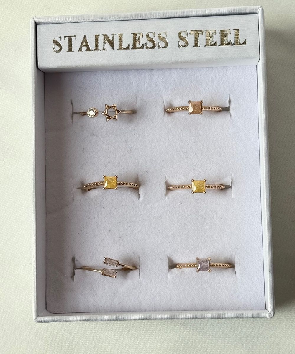 Pirinç 6'Lı  Ayarlamalı Yüzük