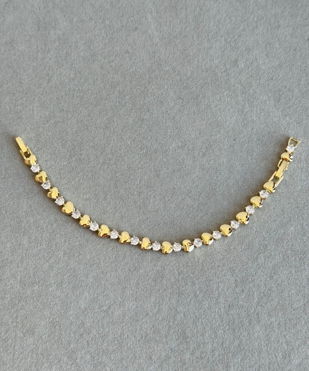 Cmjewelry Kalp Taşlı Bileklik