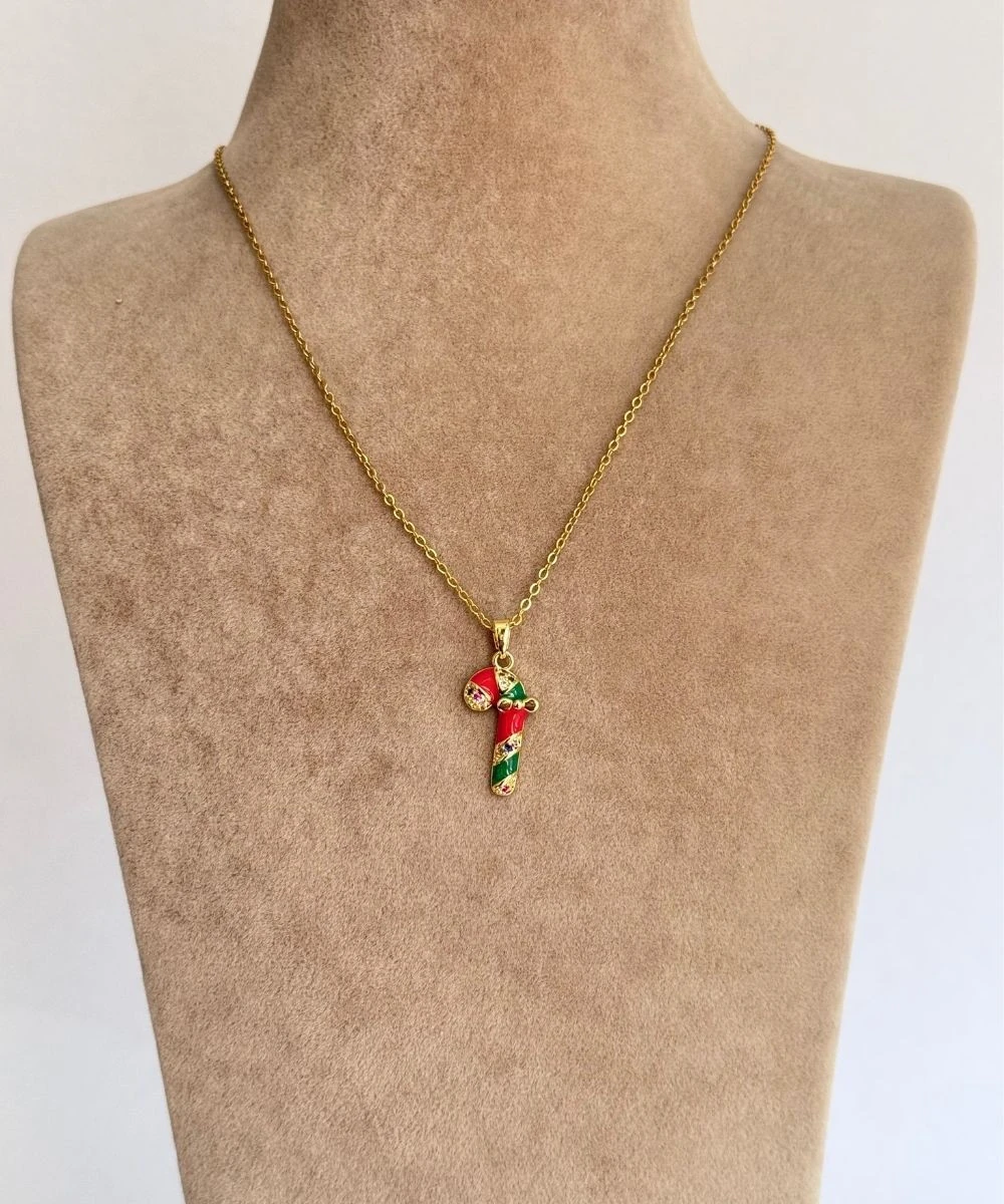 Çelik  Baston Şeker Gold Kolye