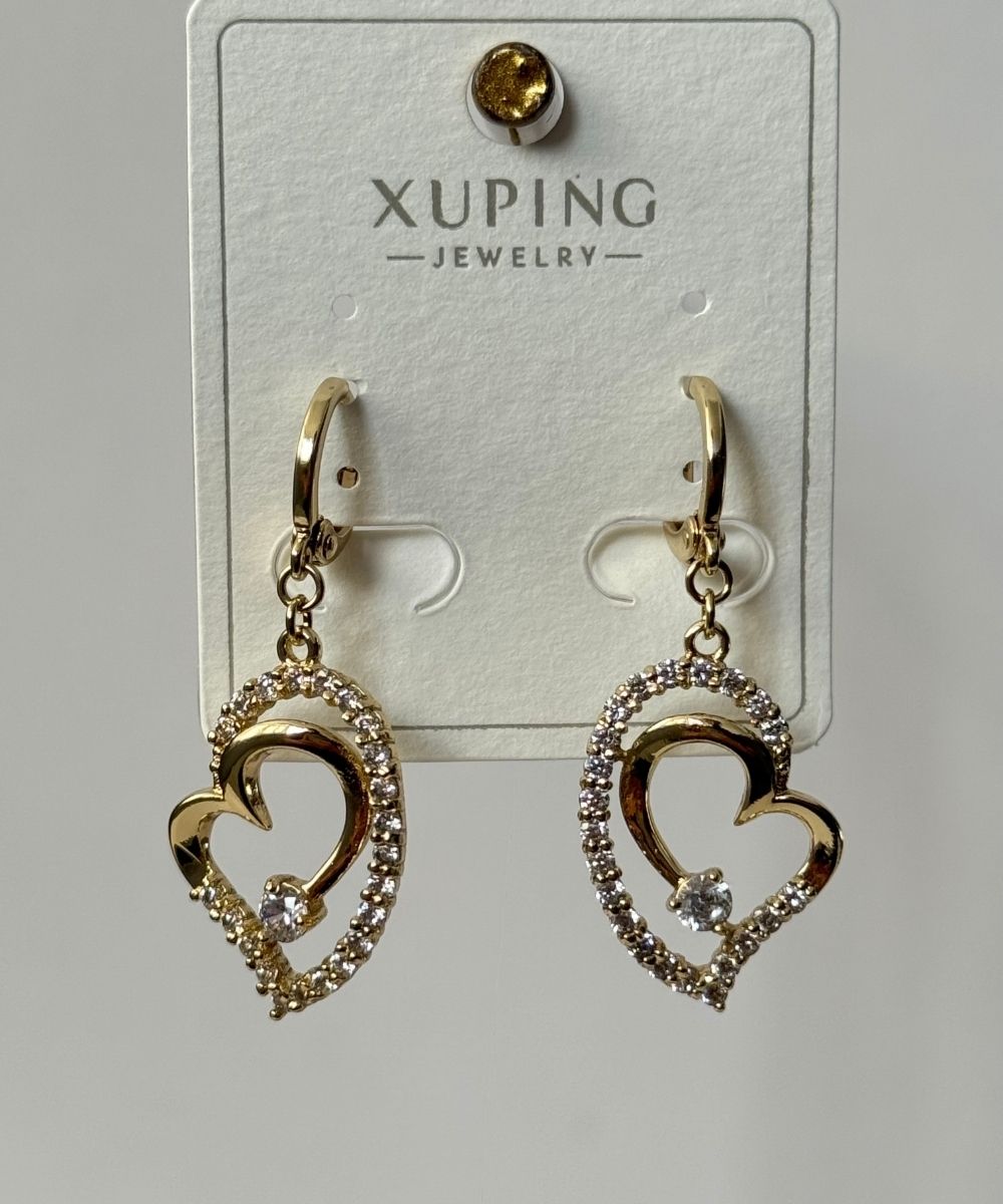 Xuping Tektaşlı Kalp  Küpe