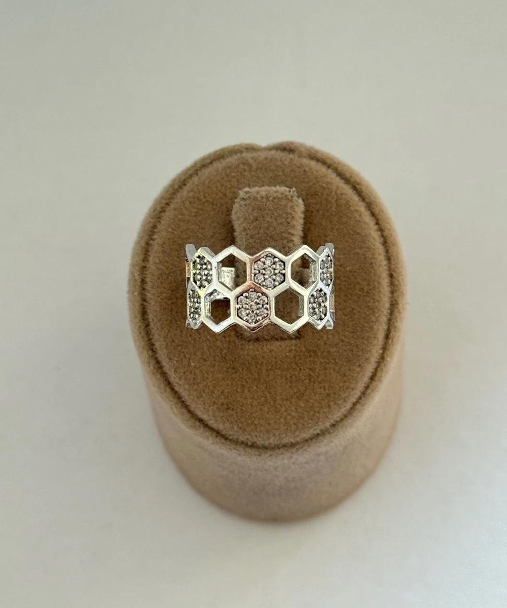 Vıp Altıgen Ayarlamalı Yüzük