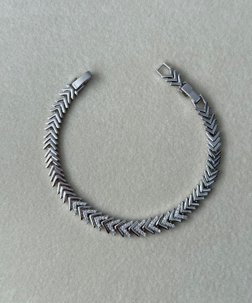 Xuping Ok Ortası Taşlı Silver Bileklik