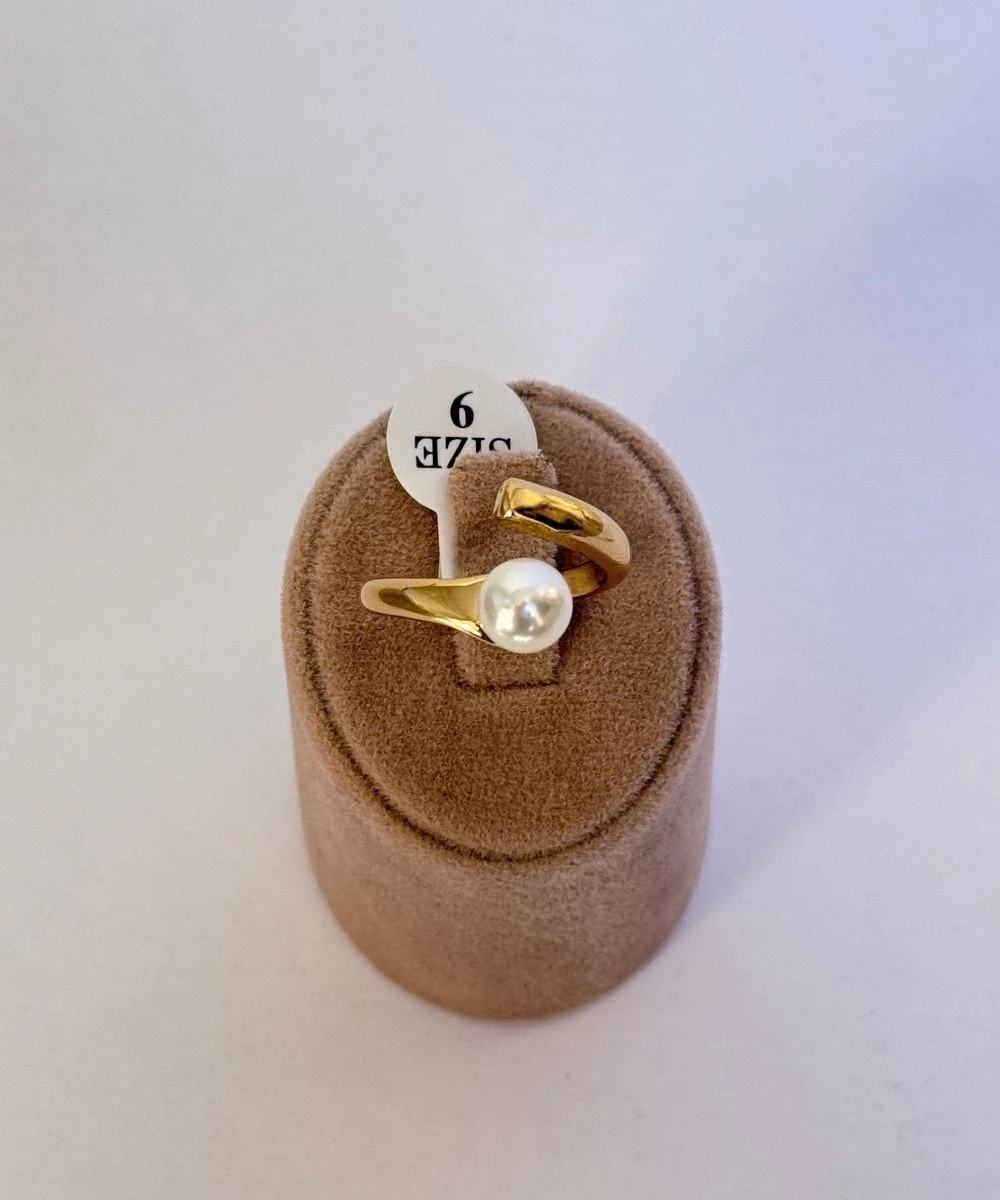 Çelik Sarmal İnci Numaralı Yüzük