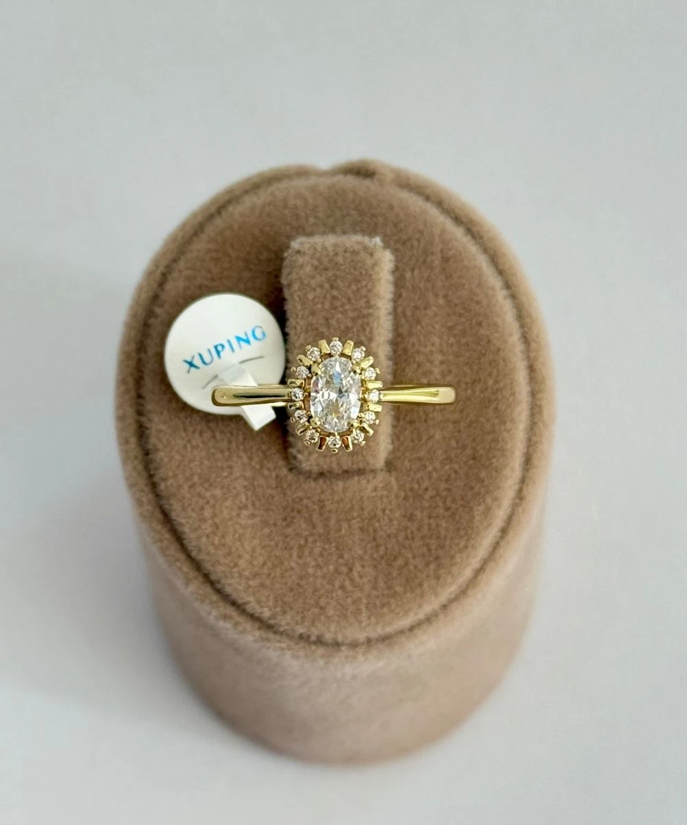 Xuping Oval Tektaş Numaralı Yüzük