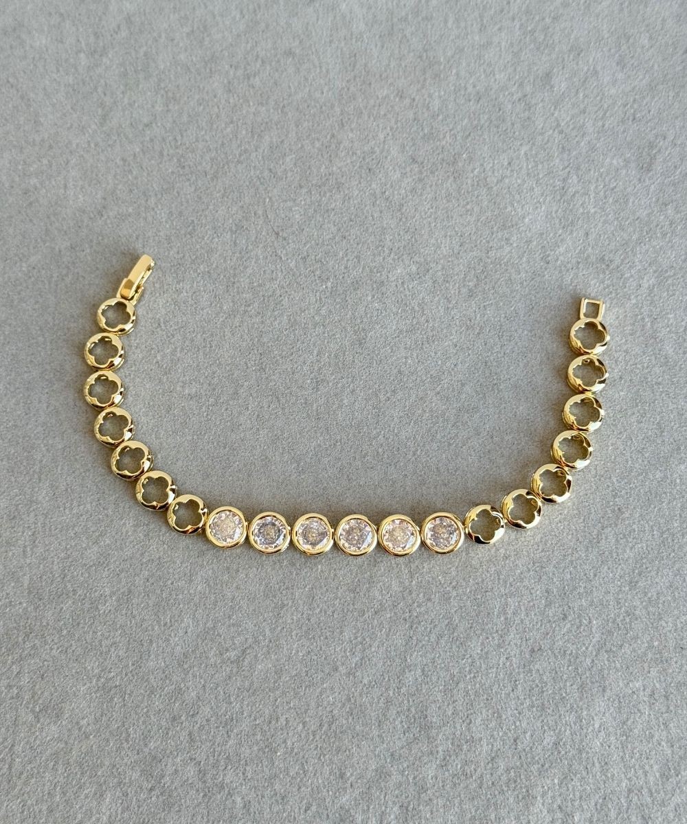 Cmjewelry Yuvarlak Altı Taşlı Bileklik