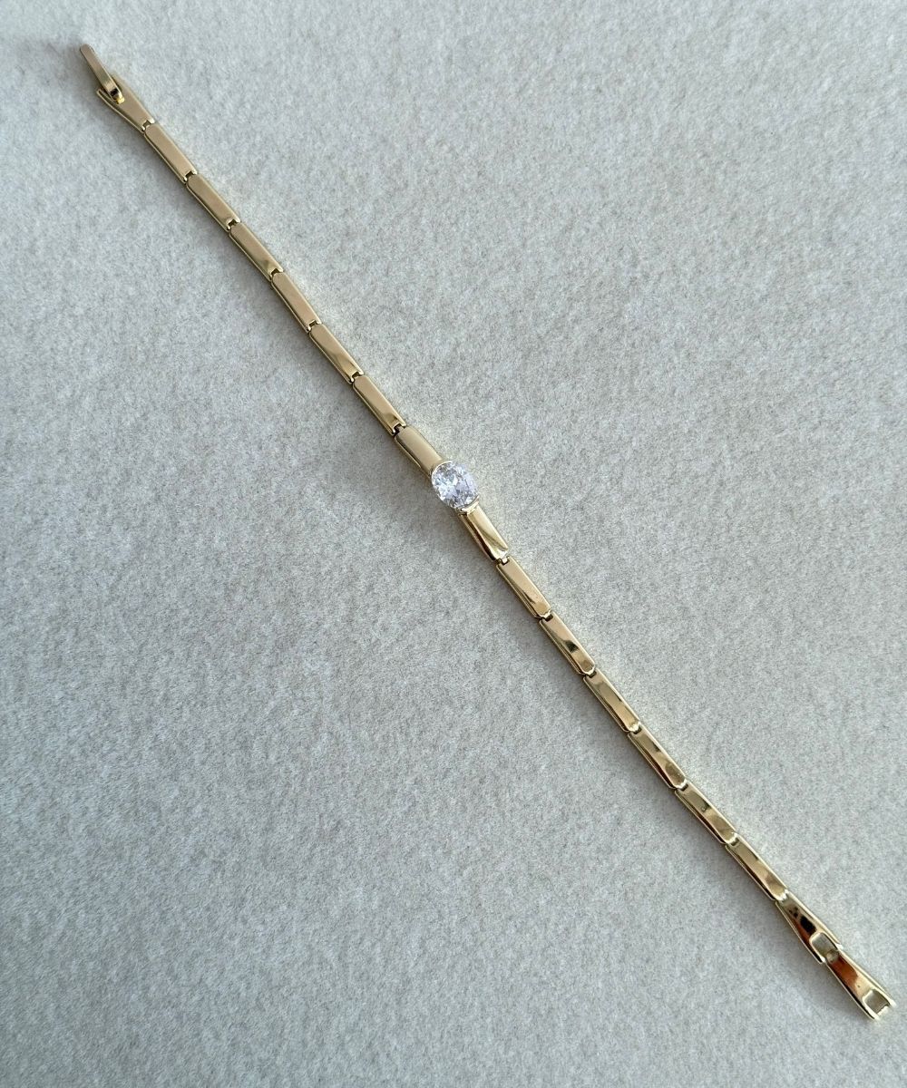 Xuping Sade Beyaz Taşlı Bileklik