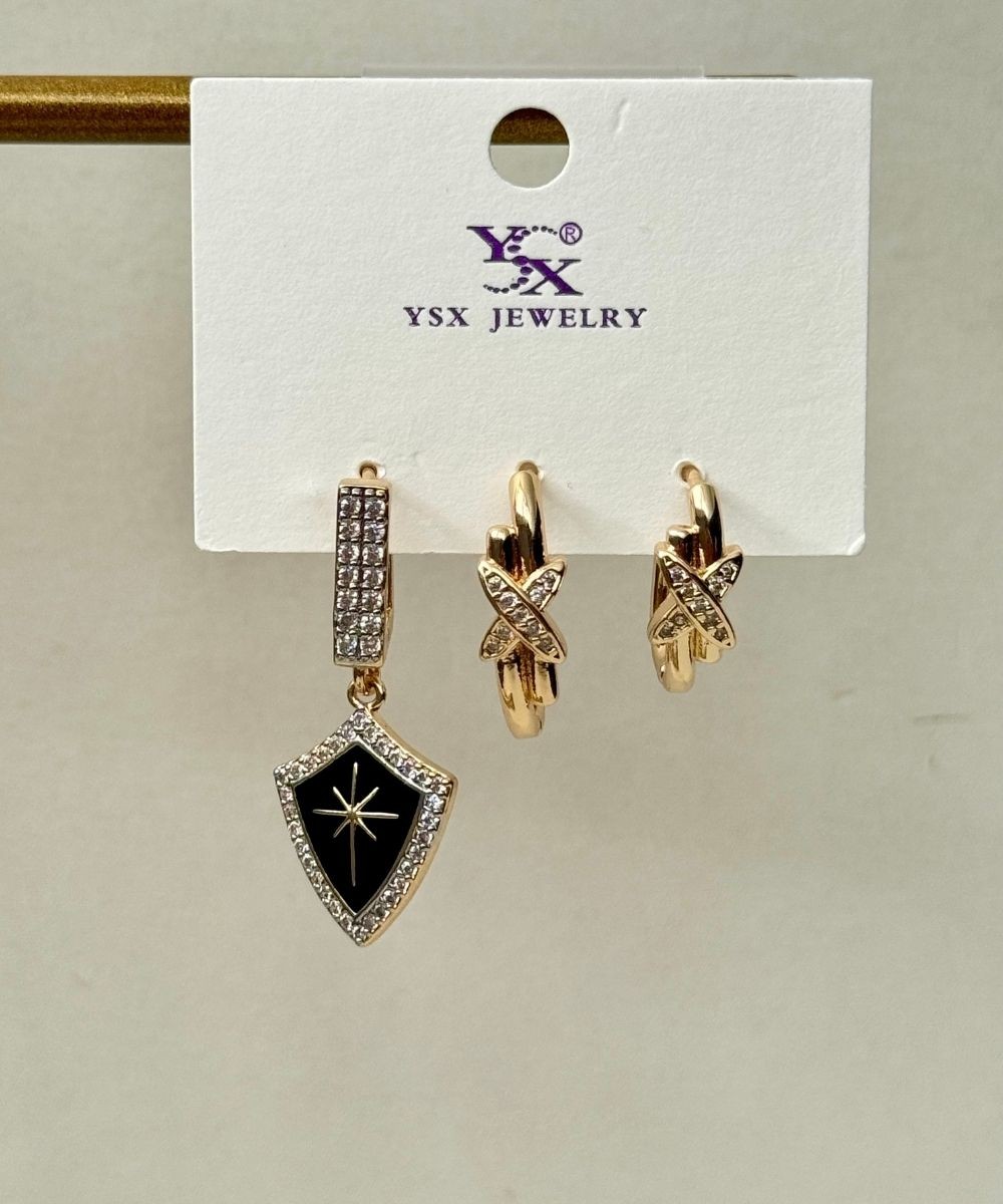 Ysx Kalkan 3'Lü Küpe
