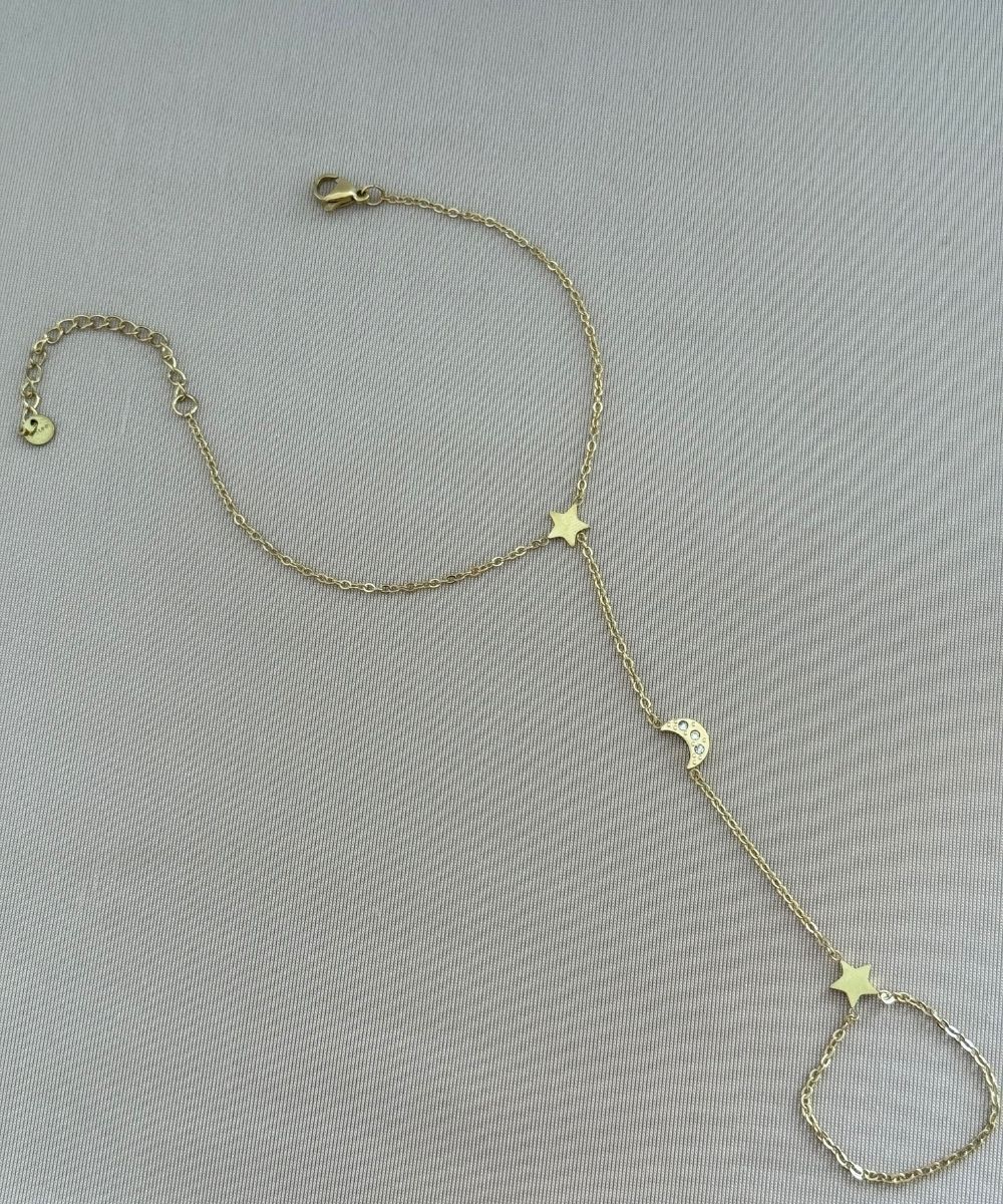 Çelik Minimal Taşlı Hilal Şahmeran