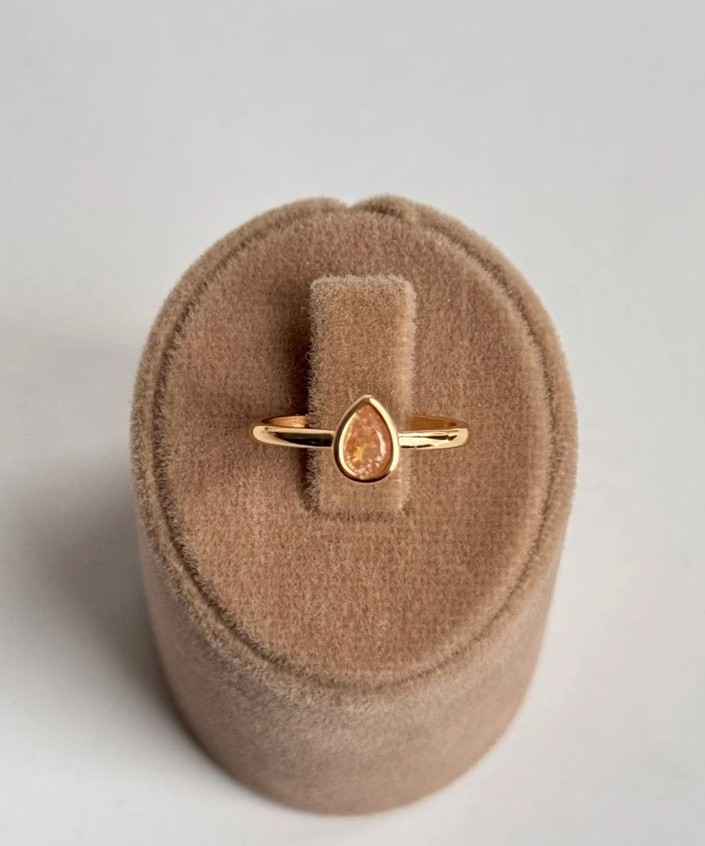 Pirinç Sarı Damla Yüzük