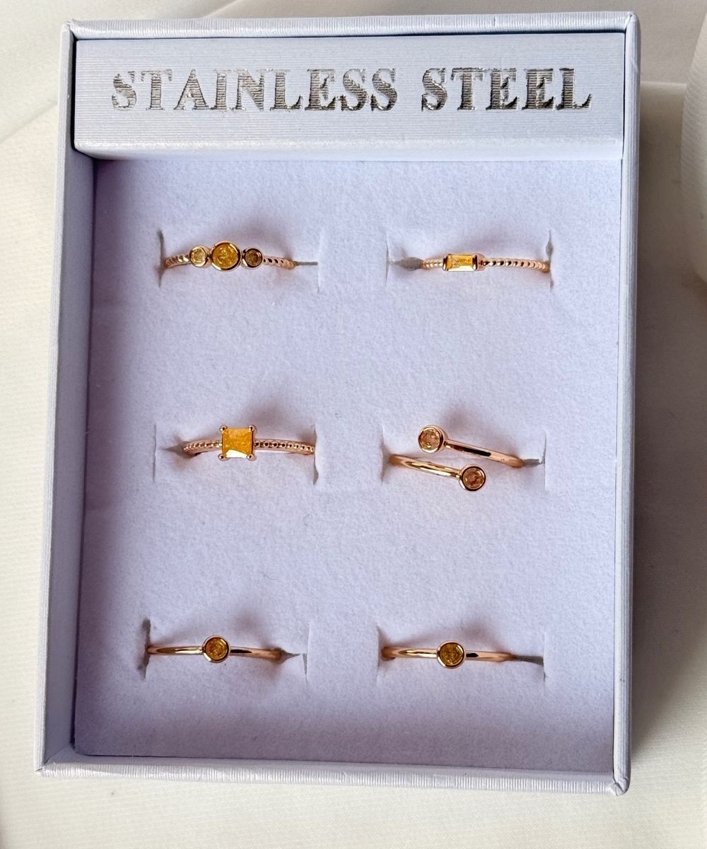 Pirinç 6'Lı  Ayarlamalı Yüzük