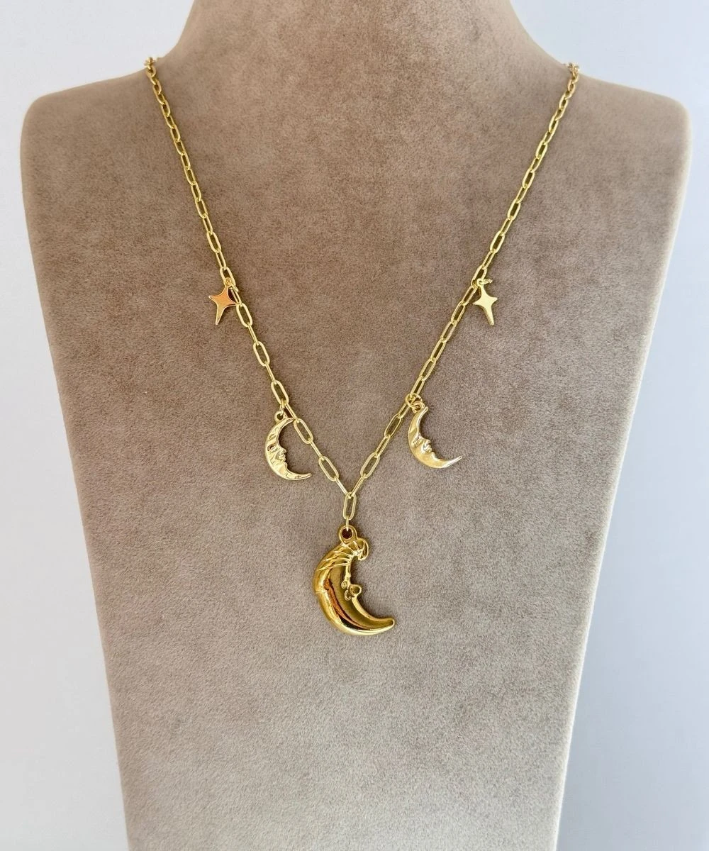 Çelik  Ay Dede Kolye