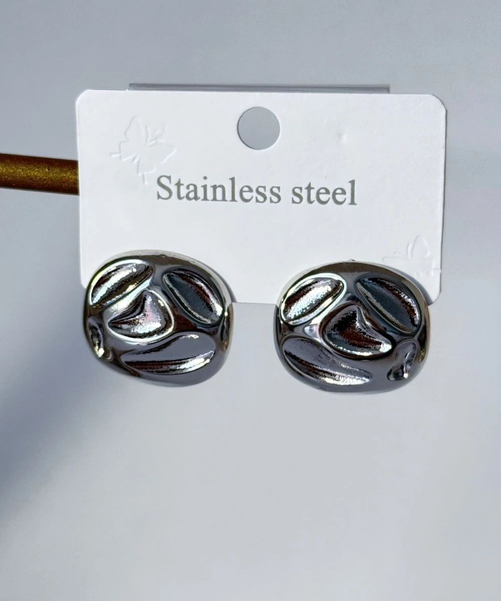 Çelik 2'Li Minimal Arizona Silver Küpe