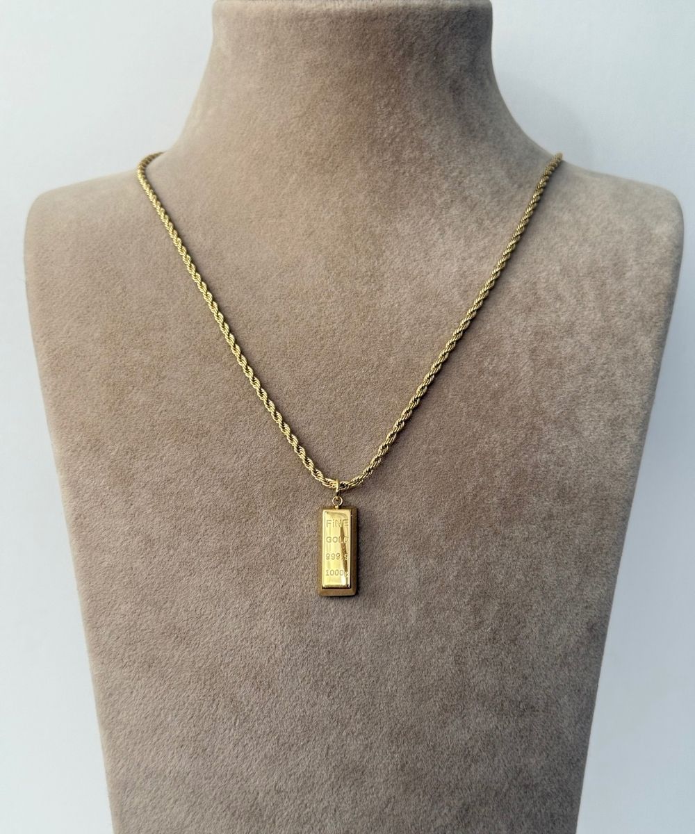 Çelik Külçe  Kolye