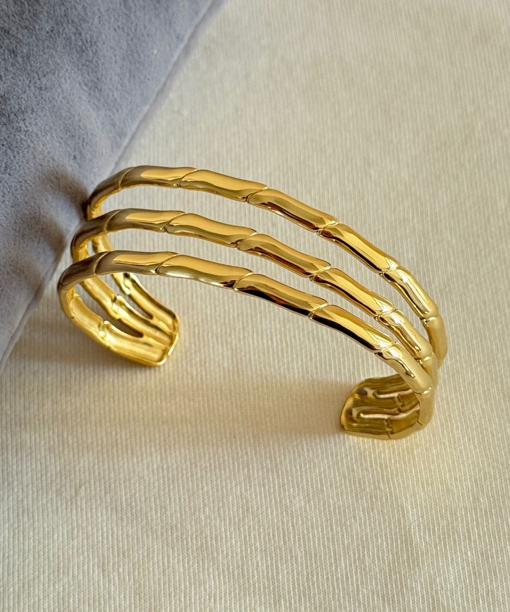 Çelik Üç Sıra Kemik Vintage Kelepçe