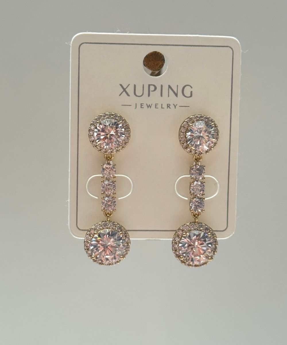 Xuping Oval Taşlı Sallantılı Küpe