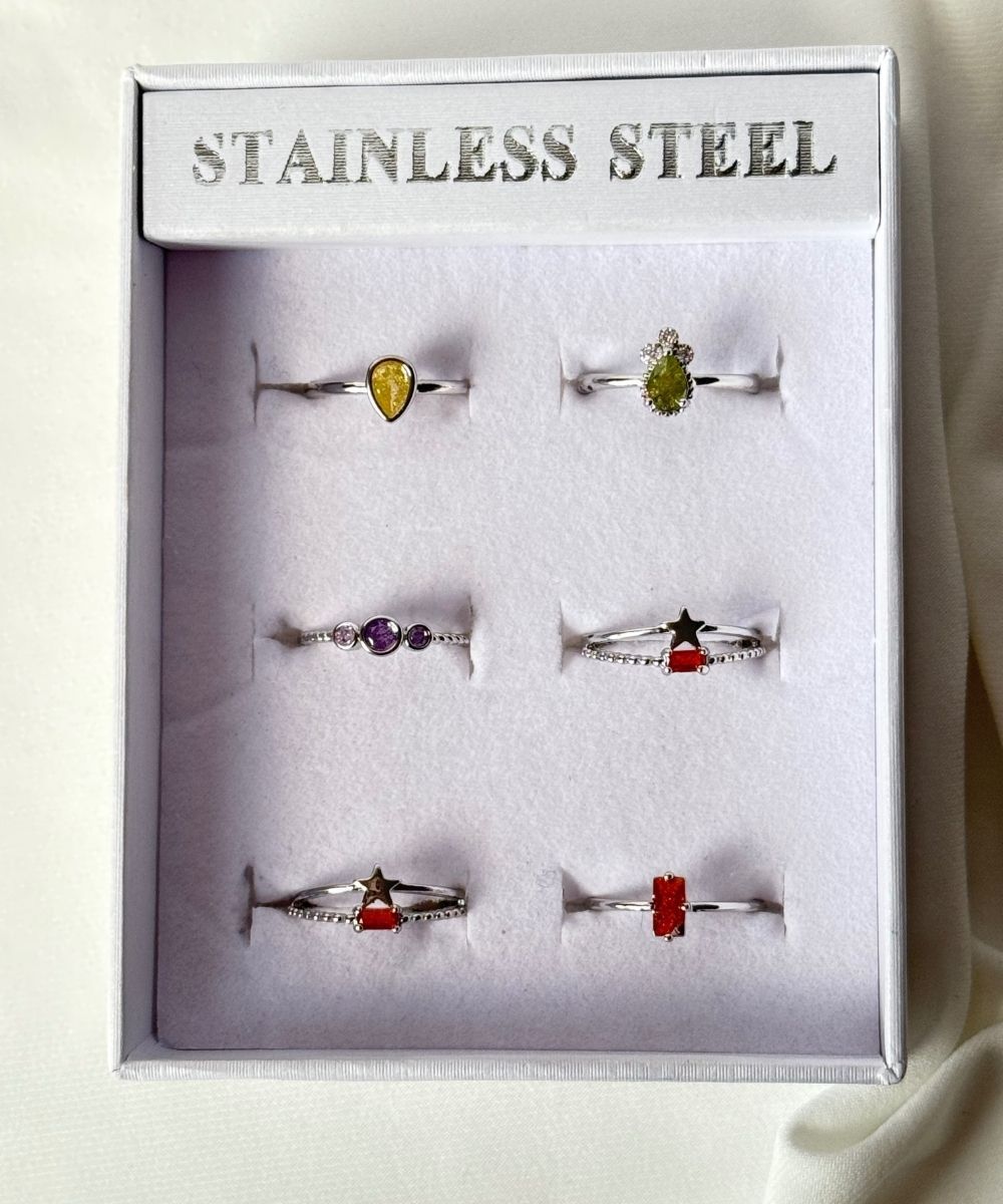 Pirinç 6'Lı  Ayarlamalı Yüzük