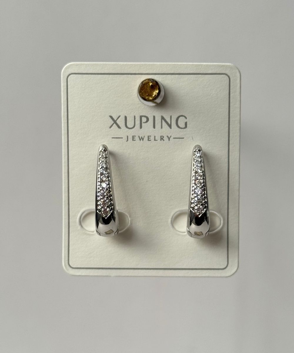 Xuping Uzun Sıralı Taşlı Küpe