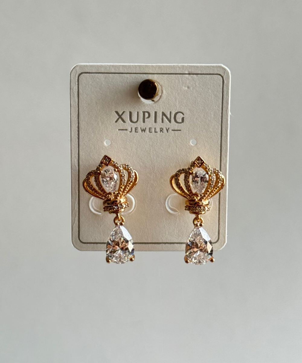 Xuping Kraliyet Damla Taşlı Küpe