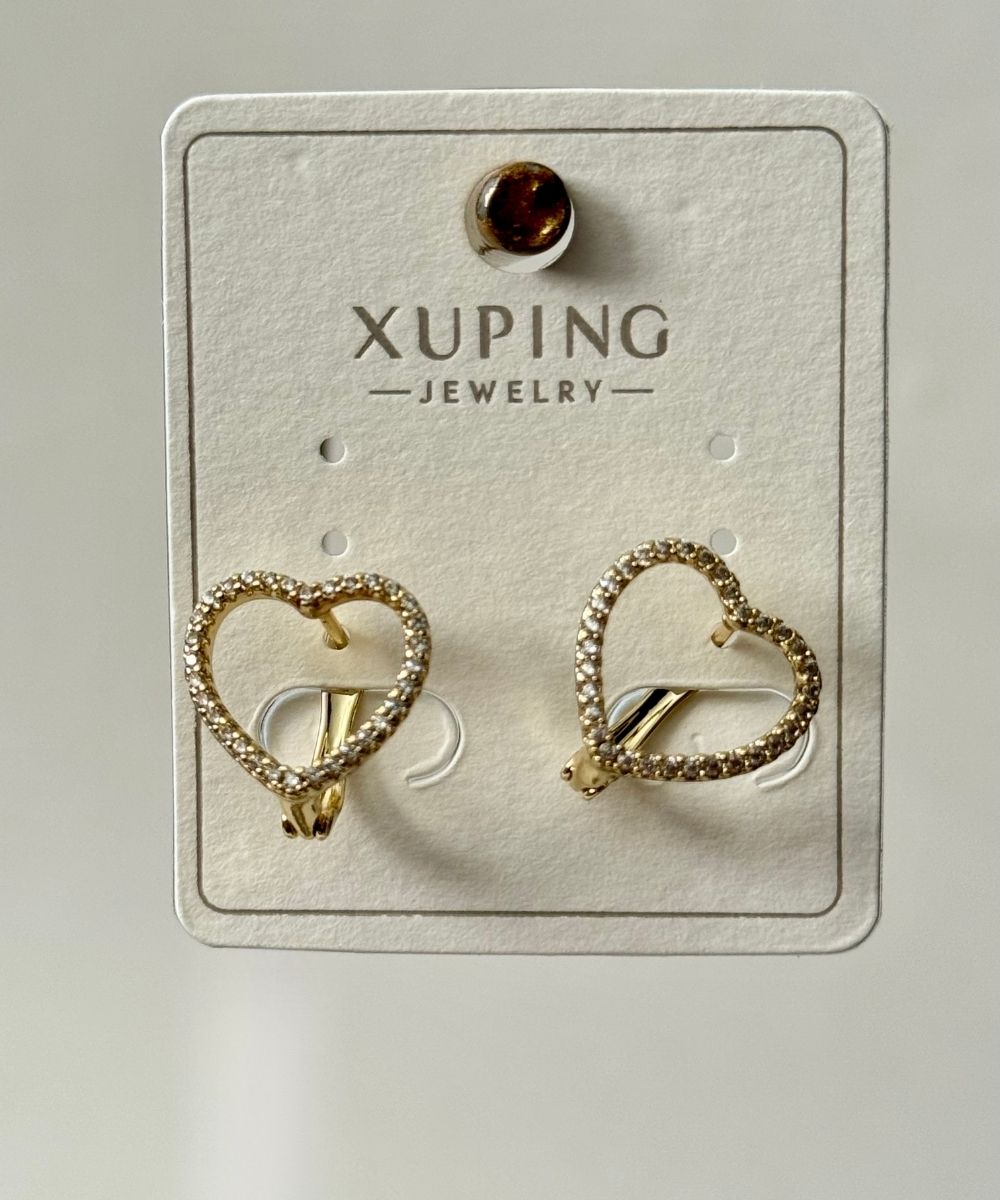 Xuping İçi Boş Kalp Küpe