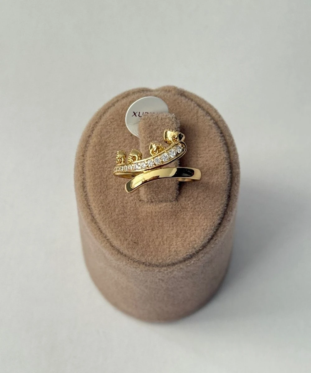 Xuping Taşlı Şerit Numaralı Yüzük