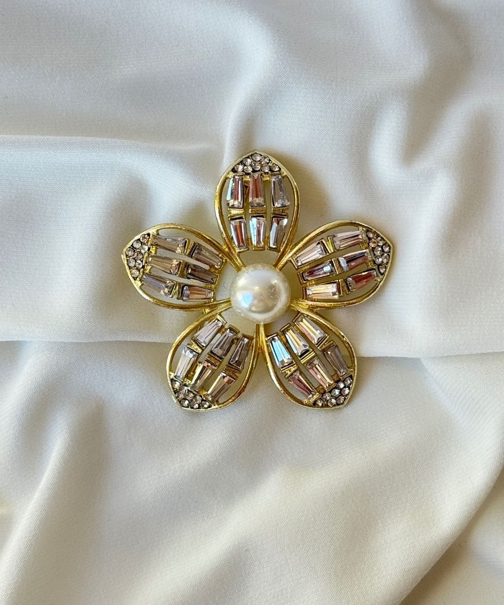 Vıp Taşlı Papatya Broş