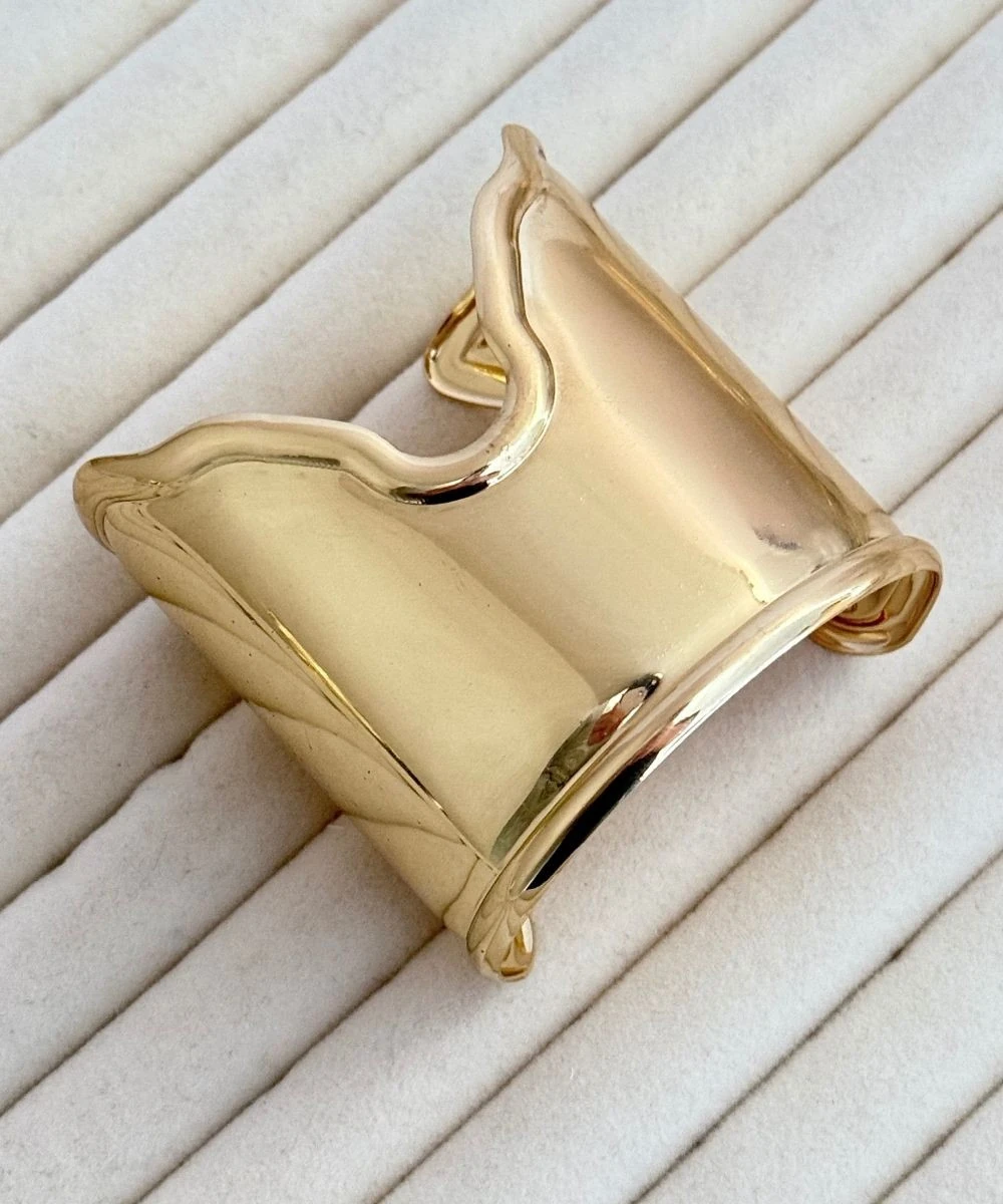 Çelik Kalın Eğiimli Gold Kelepçe