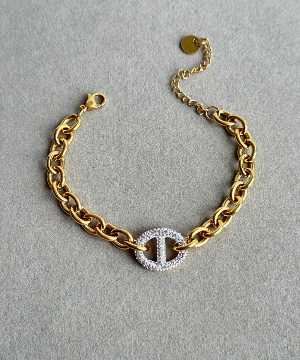 Çelik Taşlı Teta Bileklik