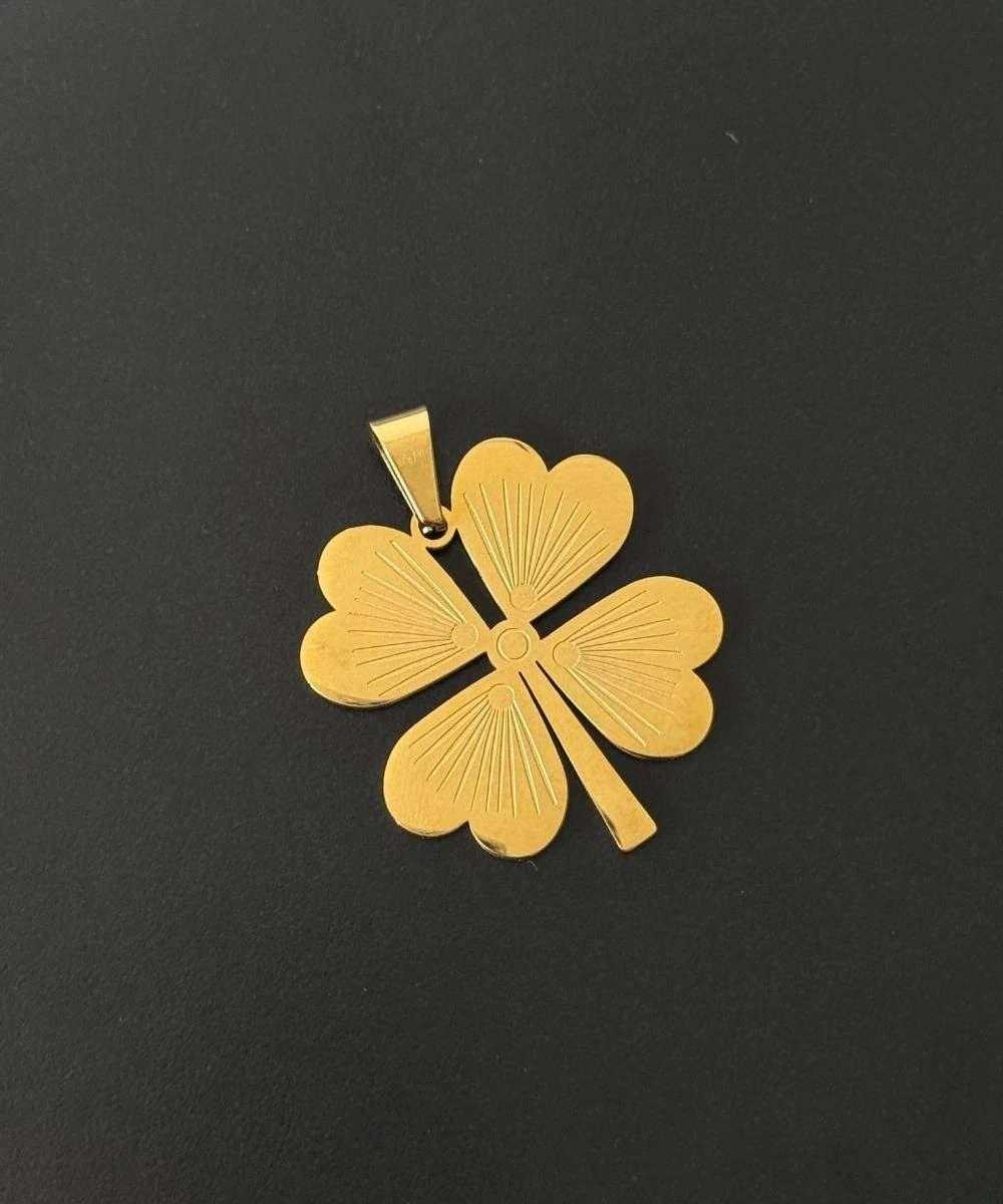 Çelik Yonca Kolye Uç