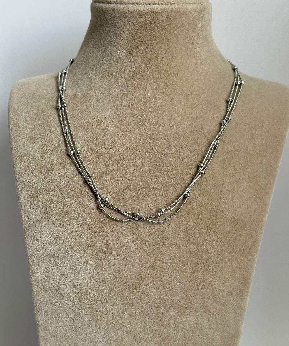 Çelik Dorika 3'Lü Silver Kolye