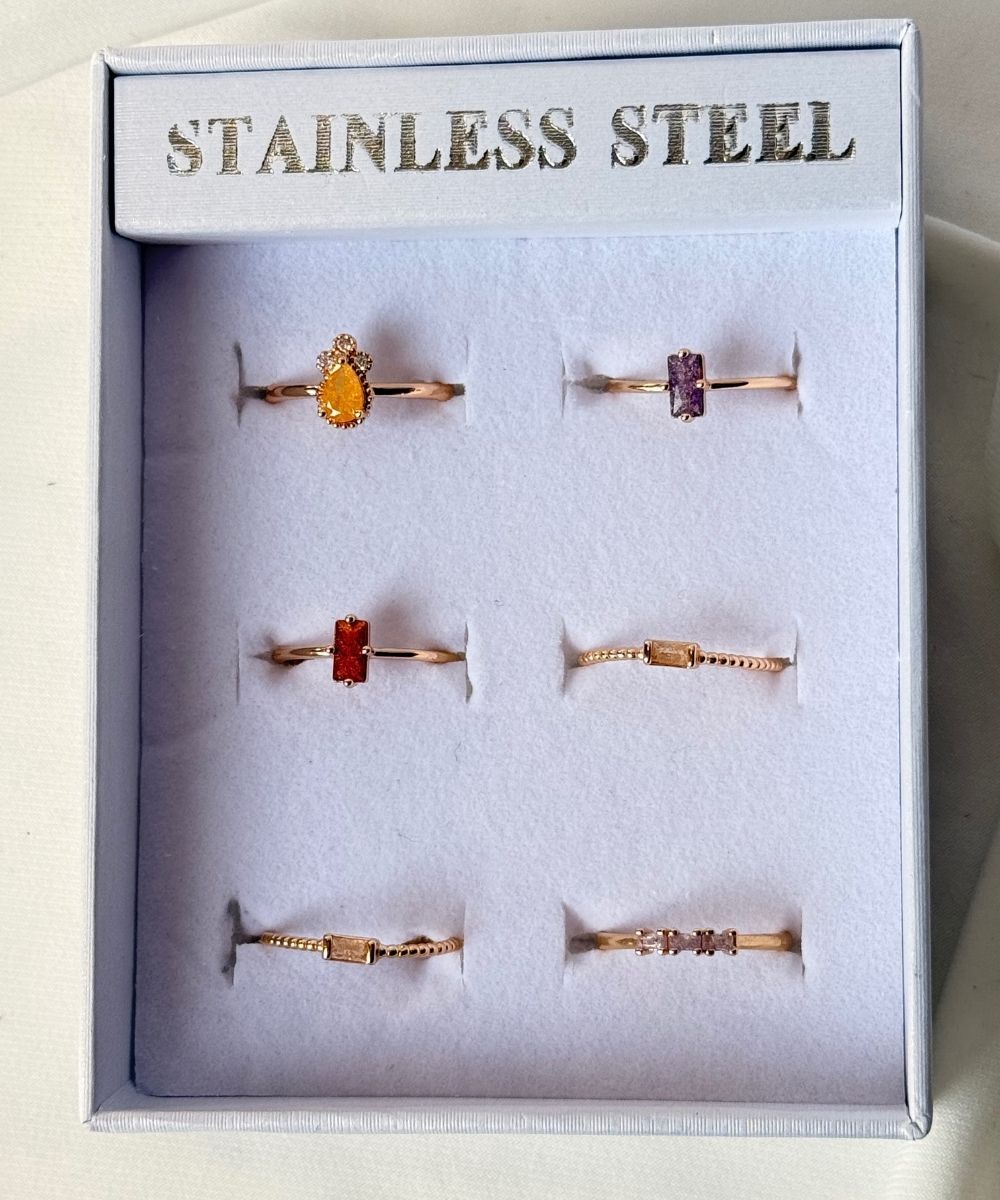 Pirinç 6'Lı  Ayarlamalı Yüzük