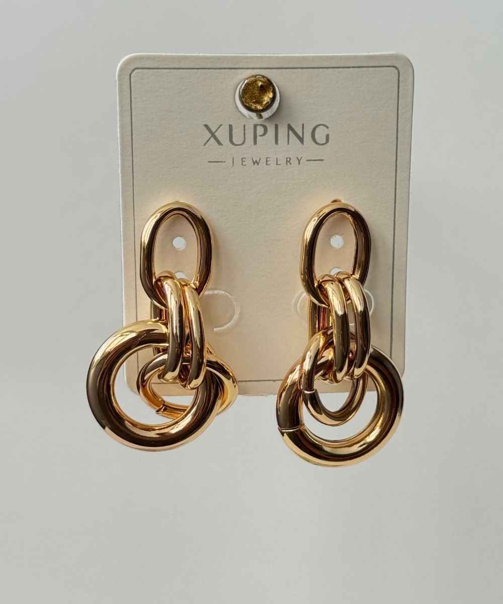 Xuping İç İçe Geçme Halka Rose Küpe