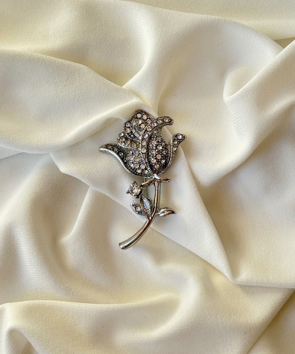 Vıp Kara Gül Broş