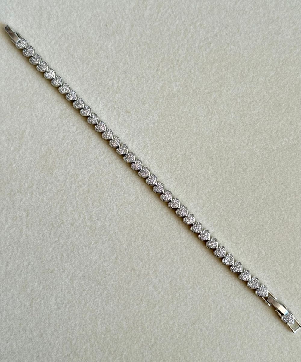 Zirkon Kalp Taşlı Bileklik