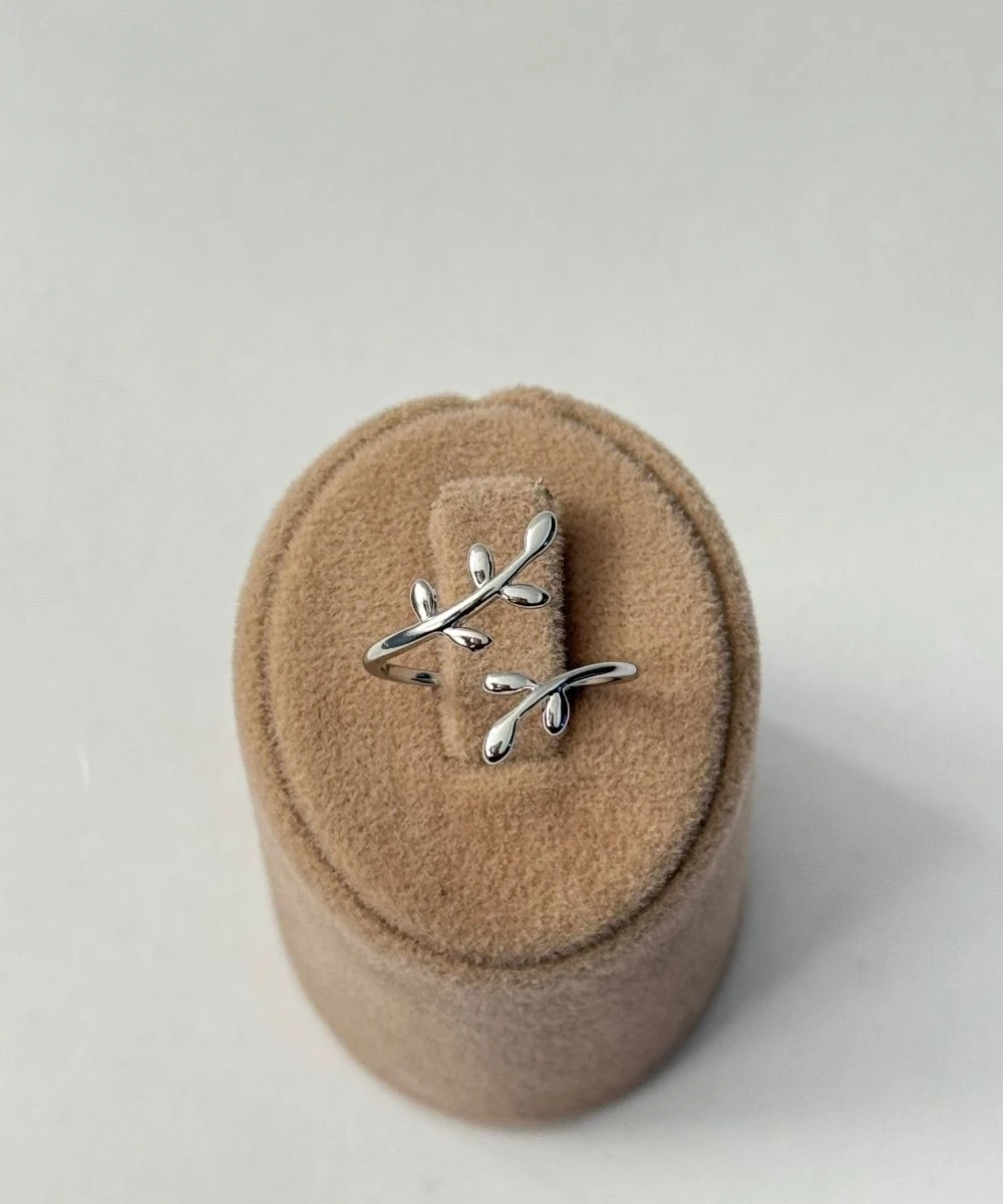 Pirinç 2'Li Yaprak Yüzük