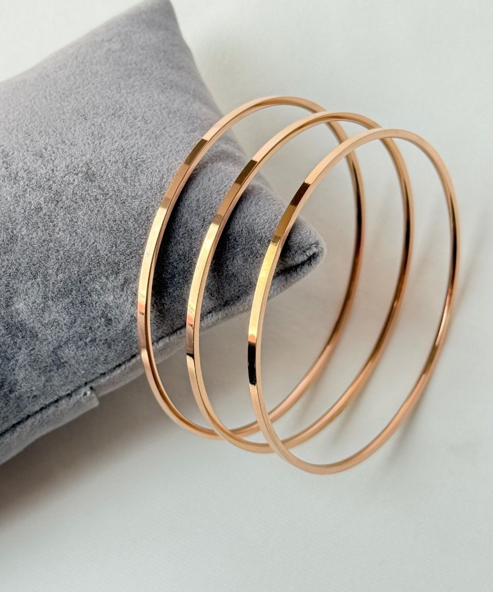 Çelik 3'Lü 60mm Sade Rose Ajda Kelepçe