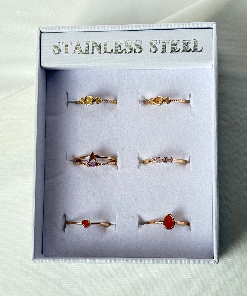 Pirinç 6'Lı  Ayarlamalı Yüzük