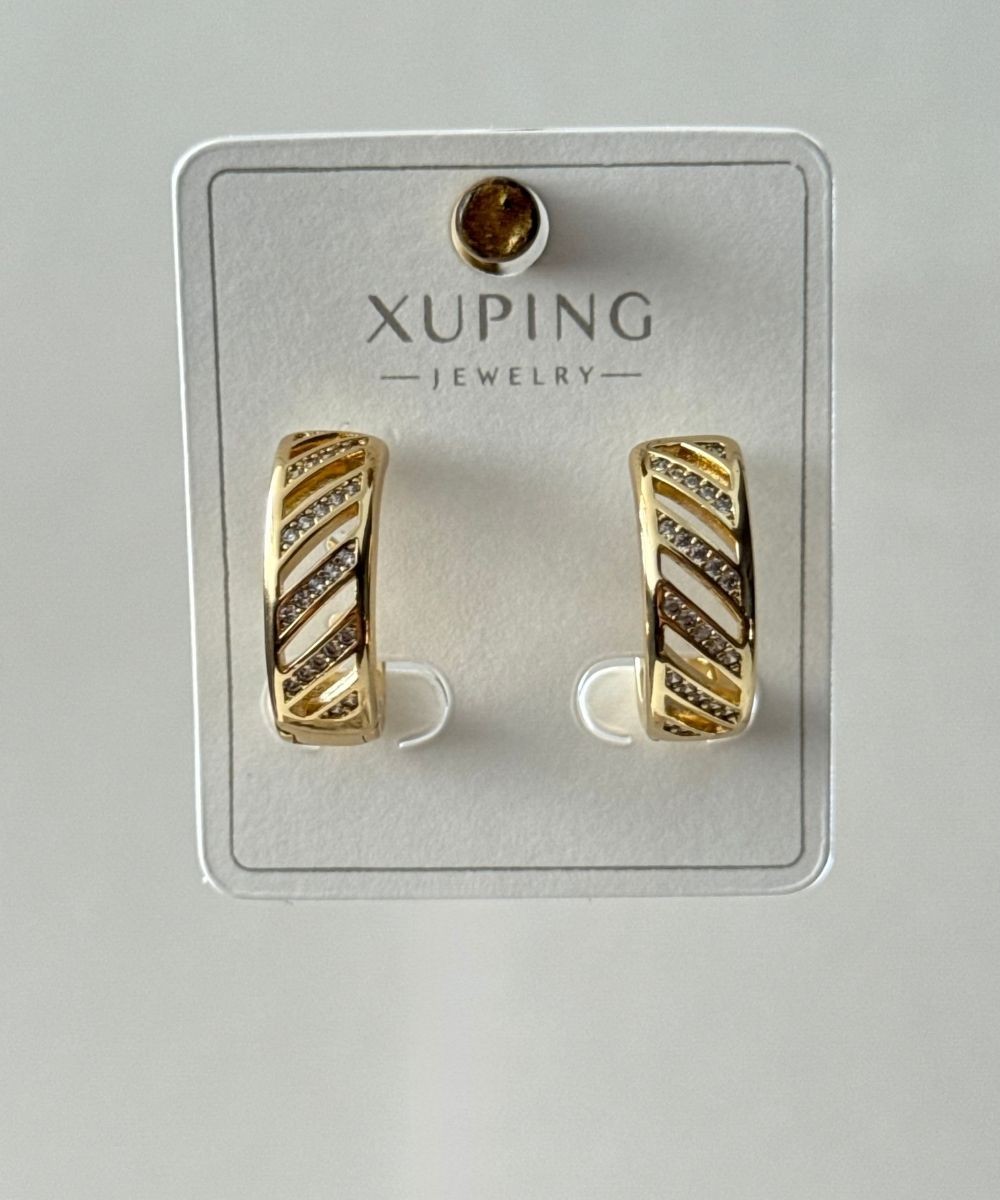 Xuping Çapraz Şerit Halka Küpe