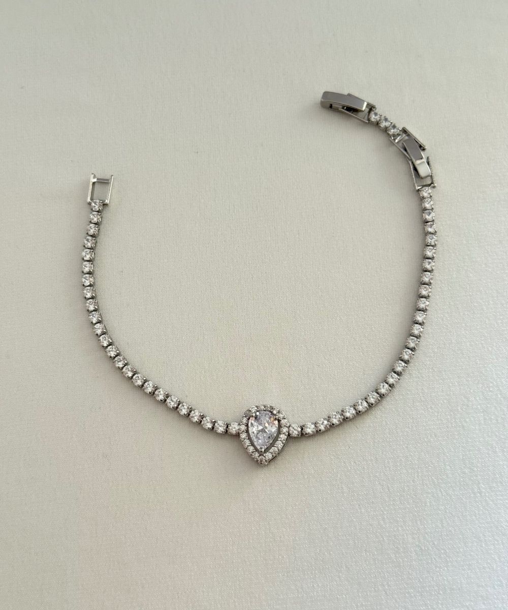 Çelik İnce Suyolu Damla Bileklik